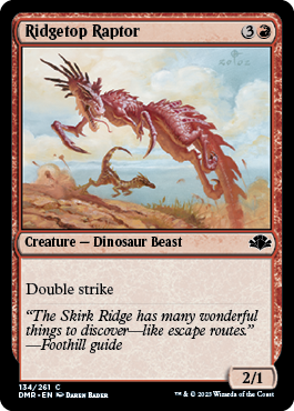 [134]【EN】【FOIL】尾根の頂の猛禽/Ridgetop Raptor【DMR】[C][赤]
