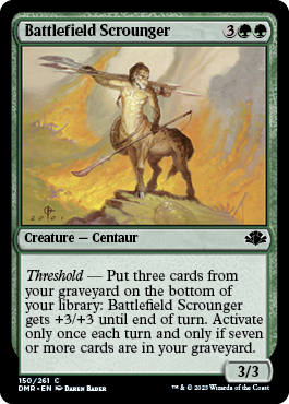 [150]【EN】【FOIL】戦場のたかり屋/Battlefield Scrounger【DMR】[C][緑]