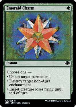 [158]【EN】【FOIL】エメラルドの魔除け/Emerald Charm【DMR】[C][緑]