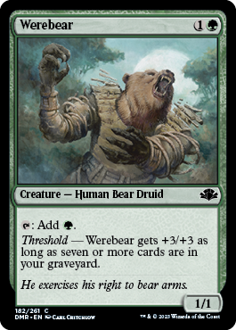 [182]【EN】【FOIL】熊人間/Werebear【DMR】[C][緑]