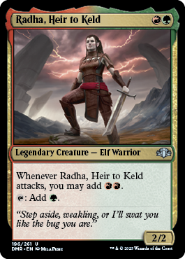 [196]【EN】【FOIL】ケルドの後継者、ラーダ/Radha, Heir to Keld【DMR】[U][多色]