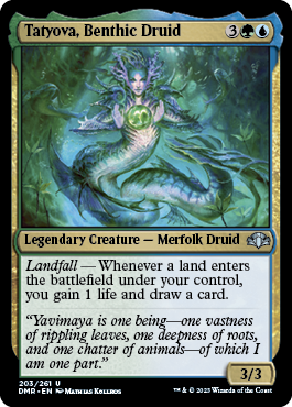 [203]【EN】【FOIL】水底のドルイド、タトヨヴァ/Tatyova, Benthic Druid【DMR】[U][多色]