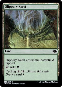 [256]【EN】【FOIL】滑りやすいカルスト/Slippery Karst【DMR】[C][土地]