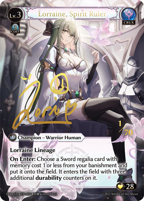 [006]【EN】【FOIL】Lorraine, Spirit Ruler【DOA1st】[CUR][Crux]