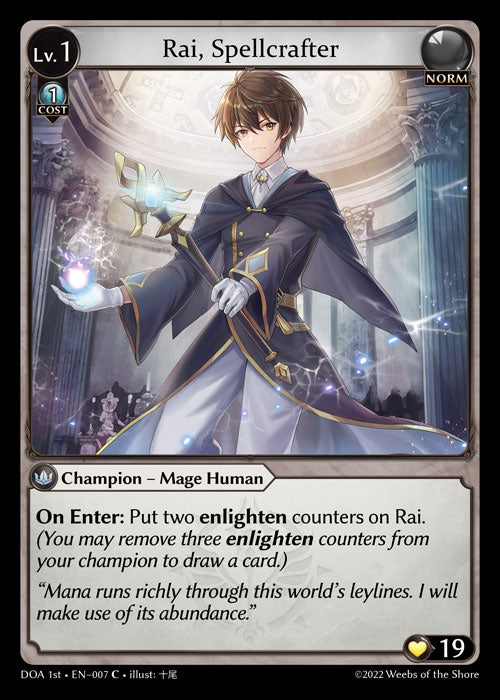 [007]【EN】【FOIL】Rai, Spellcrafter【DOA1st】[C][Norm]