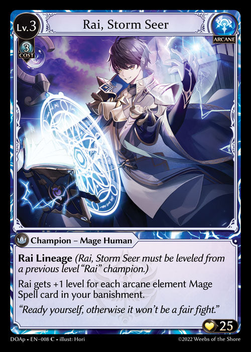 [008]【EN】Rai, Storm Seer【DOAp】[C][Arcane]