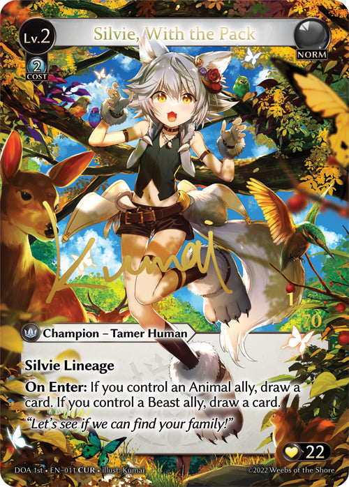 [011]【EN】【FOIL】Silvie, With the Pack【DOA1st】[CUR][Norm]