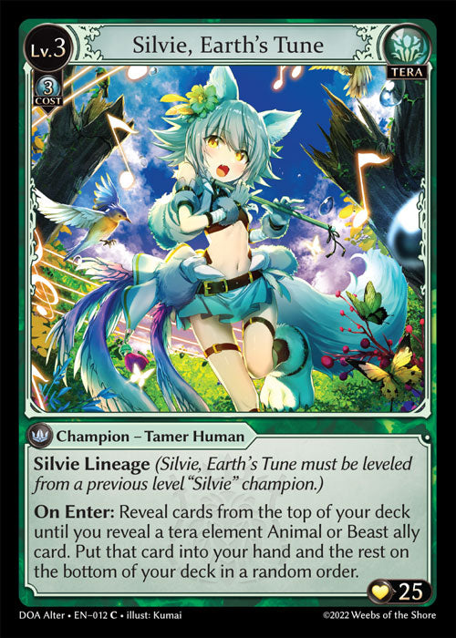 [012]【EN】【FOIL】Silvie, Earth's Tune【DOAAlter】[C][Tera]