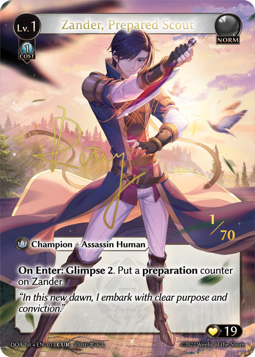 [013]【EN】【FOIL】Zander, Prepared Scout【DOA1st】[CUR][Norm]