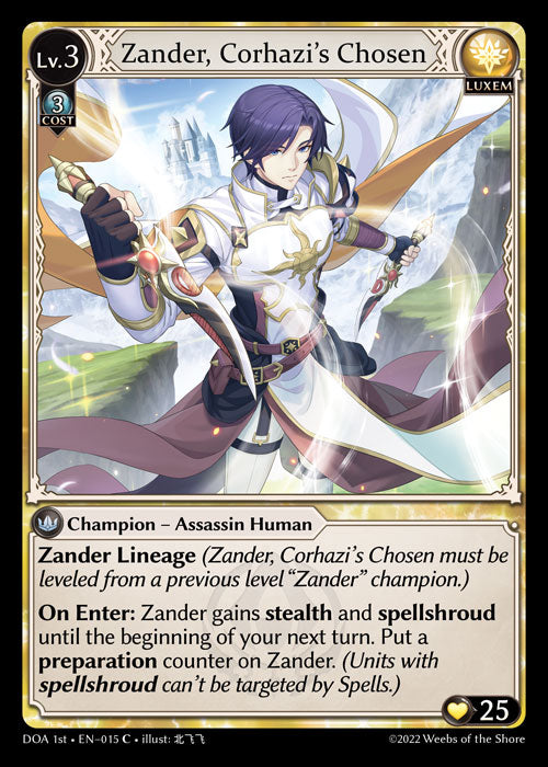 [015]【EN】【FOIL】Zander, Corhazi's Chosen【DOA1st】[C][Luxem]
