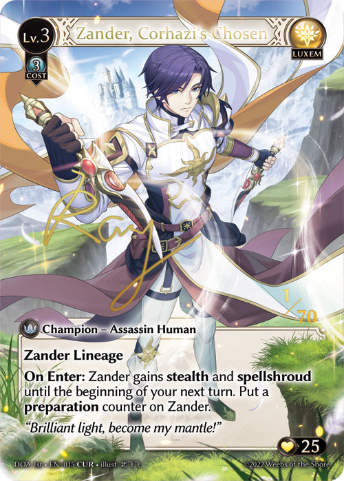 [015]【EN】【FOIL】Zander, Corhazi's Chosen【DOA1st】[CUR][Luxem]