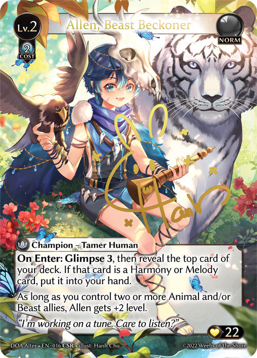 [016]【EN】【FOIL】Allen, Beast Beckoner【DOAAlter】[CSR][Norm]