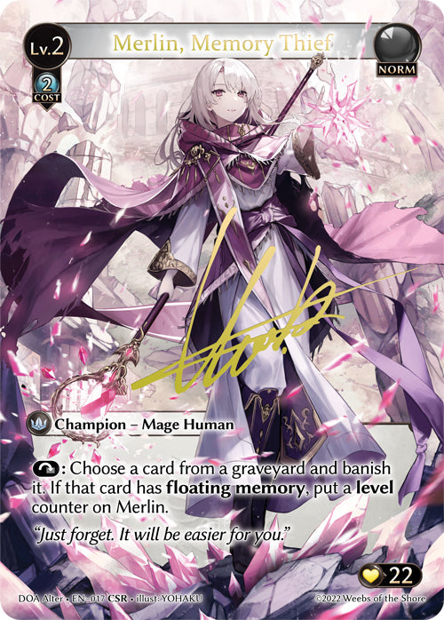 [017]【EN】【FOIL】Merlin, Memory Thief【DOAAlter】[CSR][Norm]