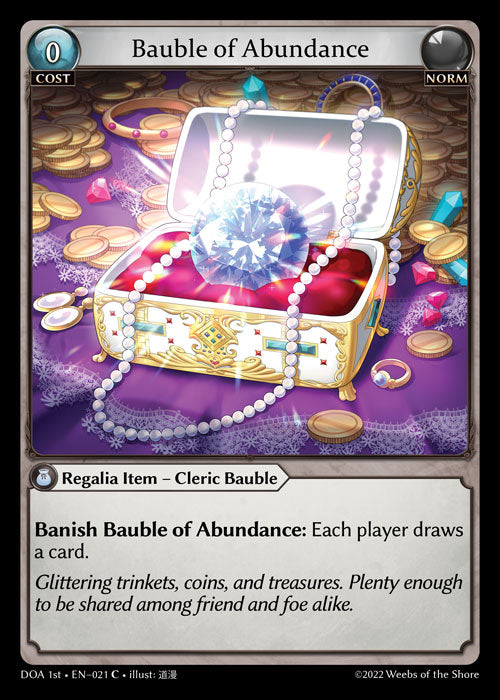 [021]【EN】【FOIL】Bauble of Abundance【DOA1st】[C][Norm]