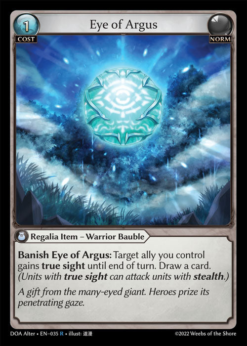 [035]【EN】【FOIL】Eye of Argus【DOAAlter】[R][Norm]