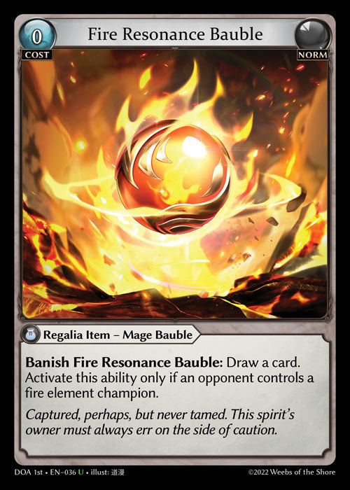 [036]【EN】【FOIL】Fire Resonance Bauble【DOA1st】[U][Norm]