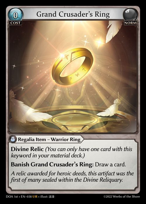 [038]【EN】【FOIL】Grand Crusader's Ring【DOA1st】[UR][Norm]
