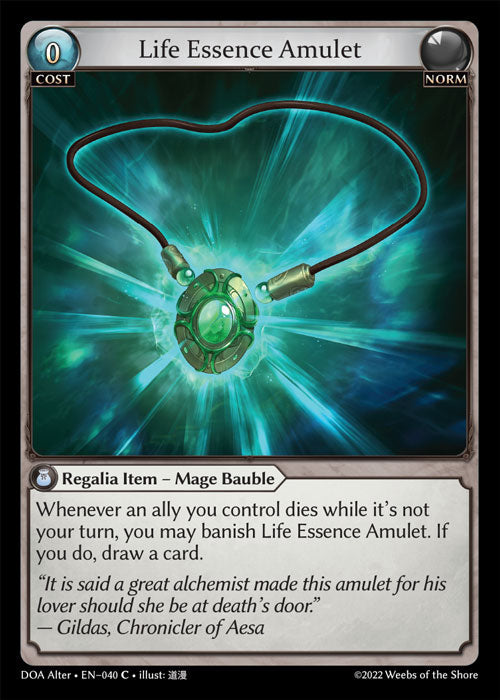 [040]【EN】【FOIL】Life Essence Amulet【DOAAlter】[C][Norm]
