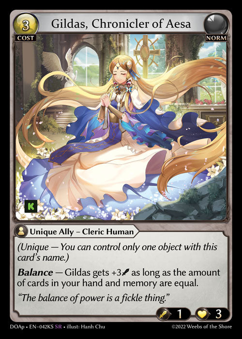 [042KS]【EN】Gildas, Chronicler of Aesa【DOAp】[SR][Norm]