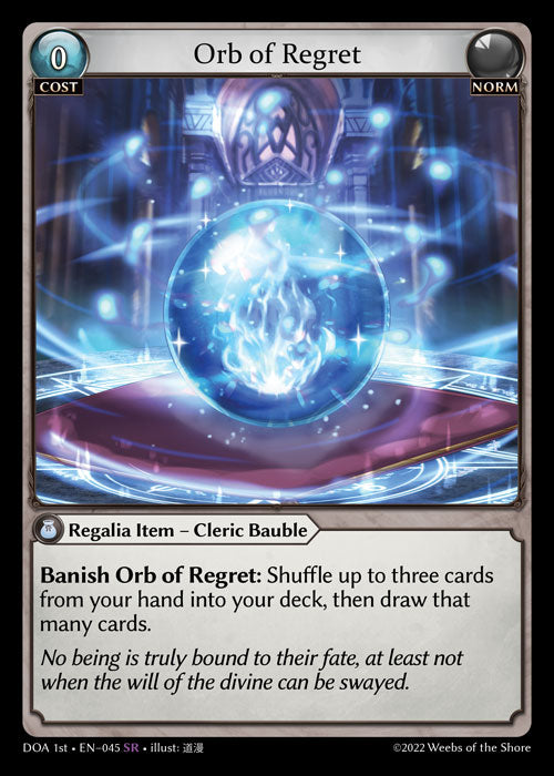 [045]【EN】【FOIL】Orb of Regret【DOA1st】[SR][Norm]