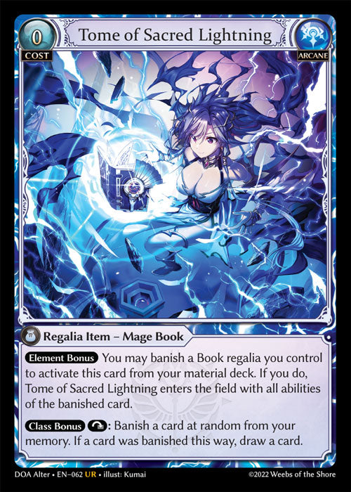 [062]【EN】【FOIL】Tome of Sacred Lightning【DOAAlter】[UR][Arcane]