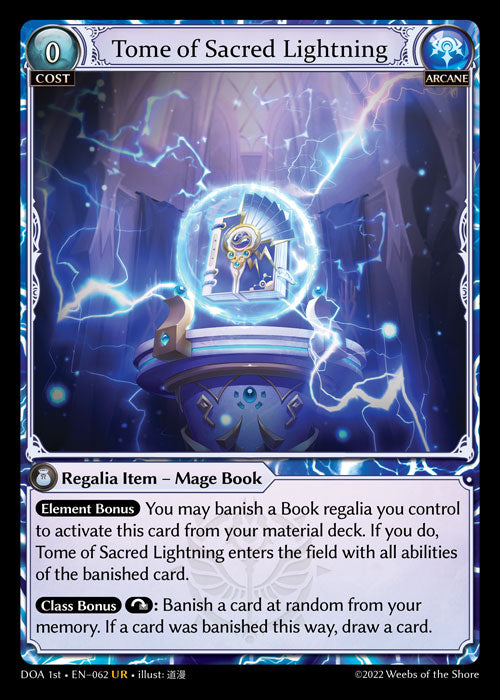 [062]【EN】Tome of Sacred Lightning【DOA1st】[UR][Arcane]
