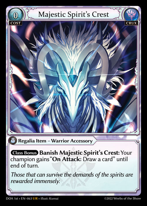 [063]【EN】【FOIL】Majestic Spirit's Crest【DOA1st】[UR][Crux]