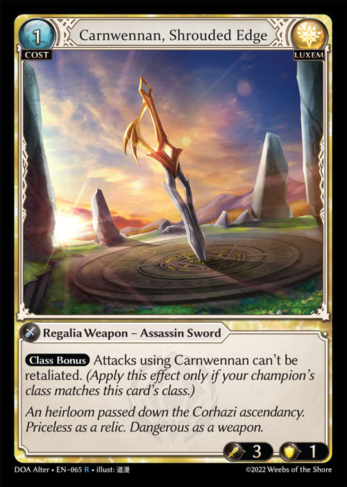 [065]【EN】【FOIL】Carnwennan, Shrouded Edge【DOAAlter】[R][Luxem]