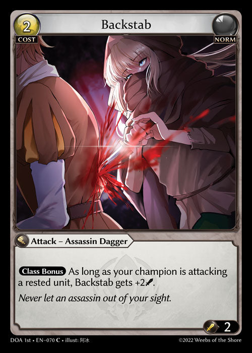 [070]【EN】【FOIL】Backstab【DOA1st】[C][Norm]