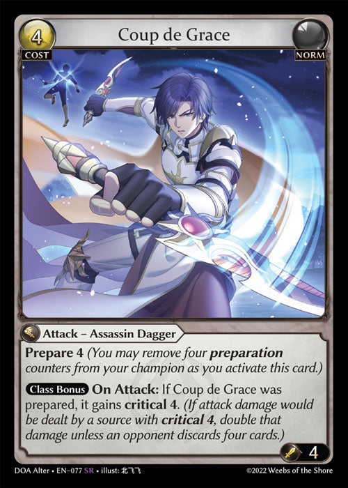 [077]【EN】【FOIL】Coup de Grace【DOAAlter】[SR][Norm]