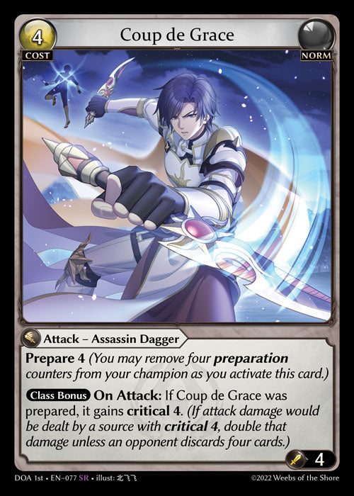 [077]【EN】【FOIL】Coup de Grace【DOA1st】[SR][Norm]