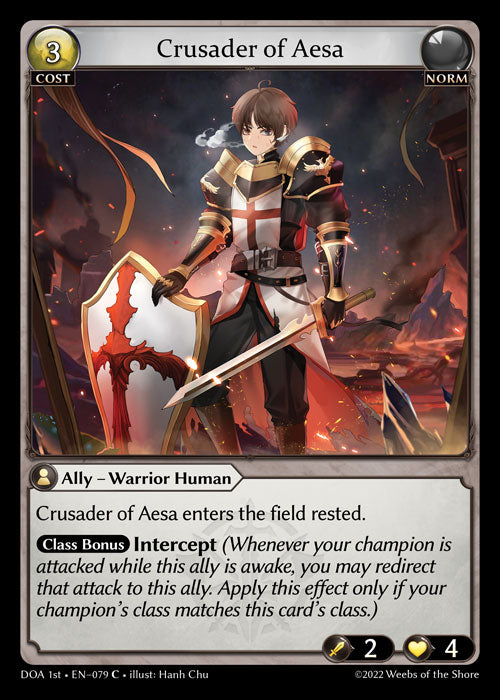 [079]【EN】【FOIL】Crusader of Aesa【DOA1st】[C][Norm]