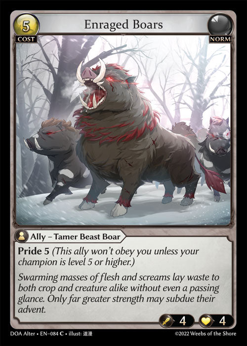 [084]【EN】【FOIL】Enraged Boars【DOAAlter】[C][Norm]