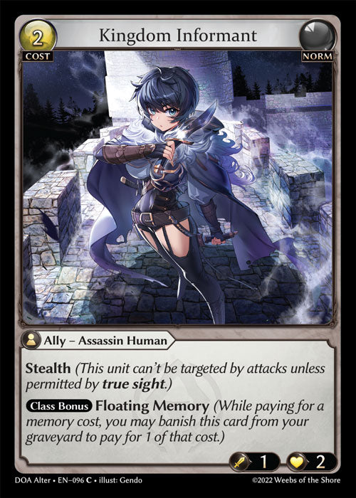 [096]【EN】【FOIL】Kingdom Informant【DOAAlter】[C][Norm]