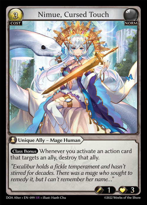 [099]【EN】【FOIL】Nimue, Cursed Touch【DOAAlter】[SR][Norm]