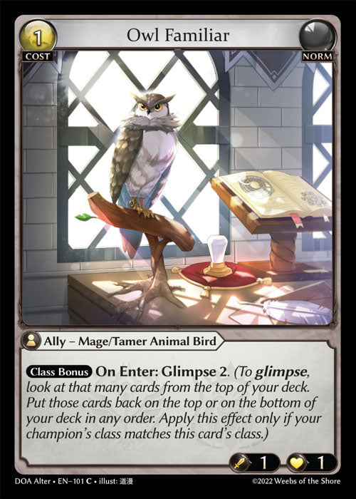 [101]【EN】【FOIL】Owl Familiar【DOAAlter】[C][Norm]