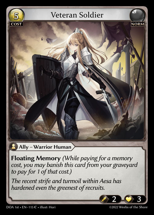 [115]【EN】【FOIL】Veteran Soldier【DOA1st】[C][Norm]