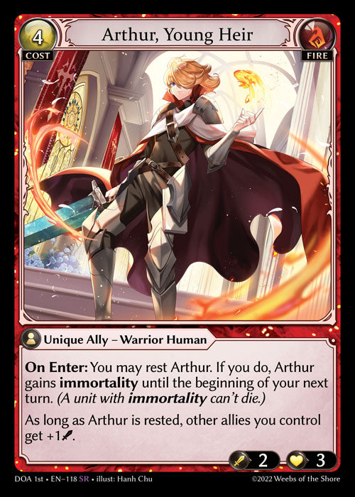 [118]【EN】Arthur, Young Heir【DOA1st】[SR][Fire]