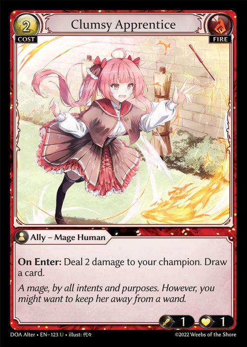 [123]【EN】【FOIL】Clumsy Apprentice【DOAAlter】[U][Fire]