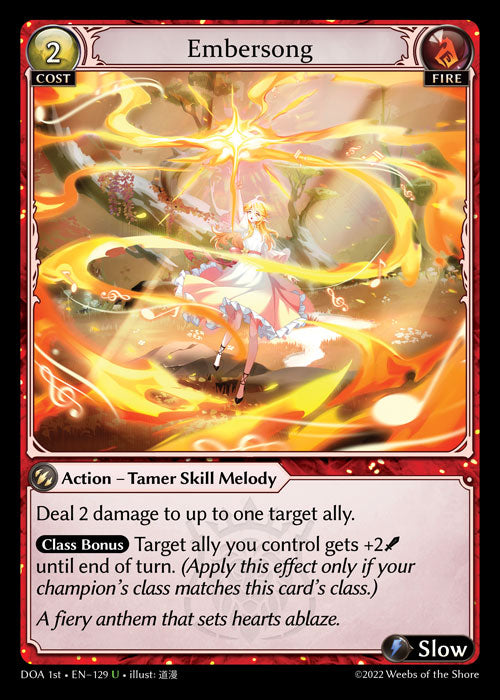 [129]【EN】【FOIL】Embersong【DOA1st】[U][Fire]