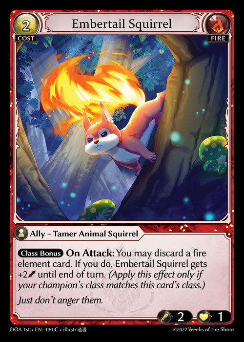 [130]【EN】【FOIL】Embertail Squirrel【DOA1st】[C][Fire]