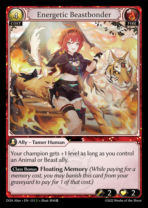 [131]【EN】【FOIL】Energetic Beastbonder【DOAAlter】[U][Fire]