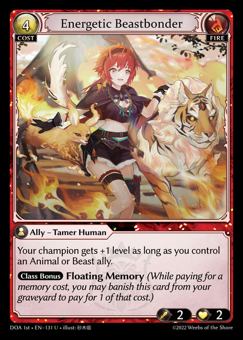 [131]【EN】【FOIL】Energetic Beastbonder【DOA1st】[U][Fire]