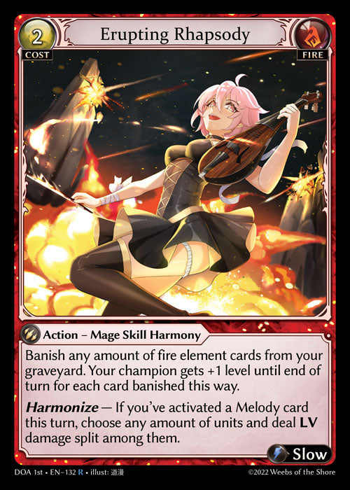 [132]【EN】【FOIL】Erupting Rhapsody【DOA1st】[R][Fire]
