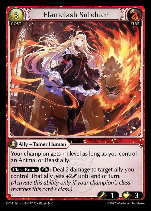 [137]【EN】【FOIL】Flamelash Subduer【DOA1st】[C][Fire]