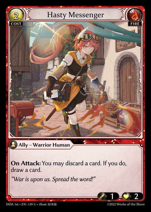 [139]【EN】【FOIL】Hasty Messenger【DOA1st】[U][Fire]