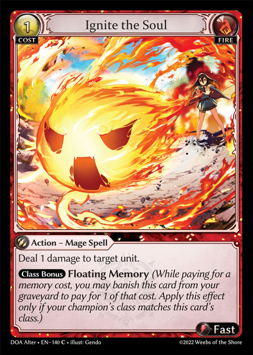 [140]【EN】【FOIL】Ignite the Soul【DOAAlter】[C][Fire]