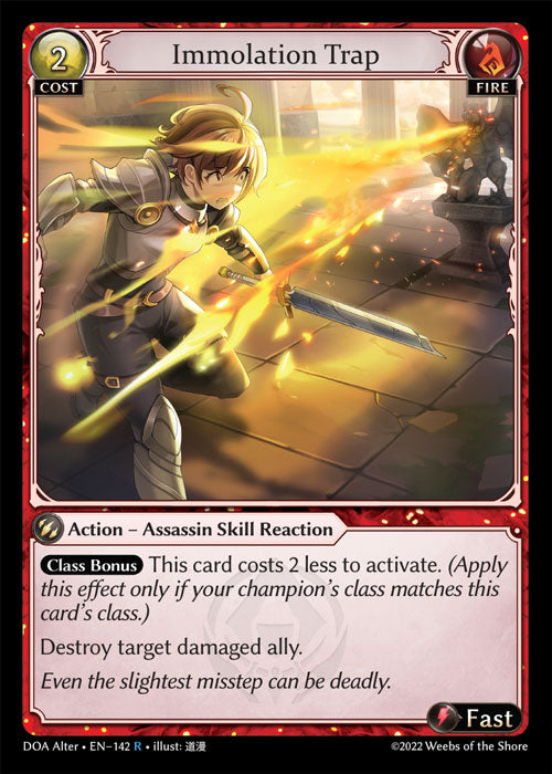 [142]【EN】【FOIL】Immolation Trap【DOAAlter】[R][Fire]