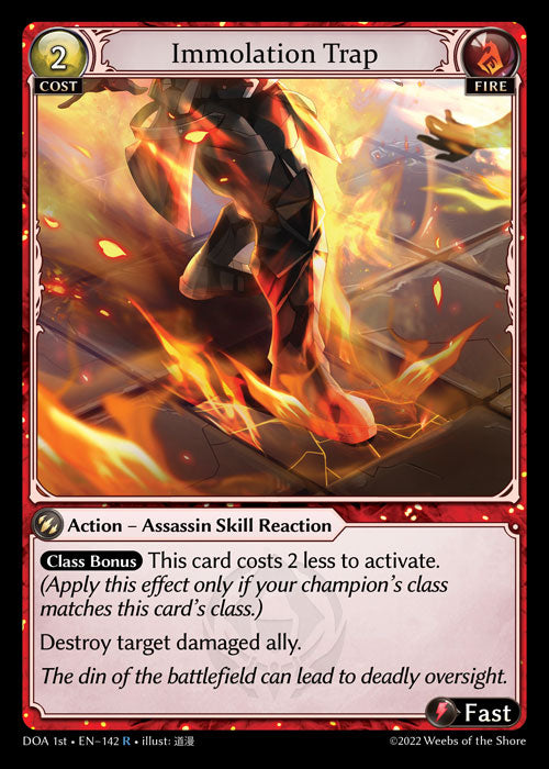 [142]【EN】【FOIL】Immolation Trap【DOA1st】[R][Fire]