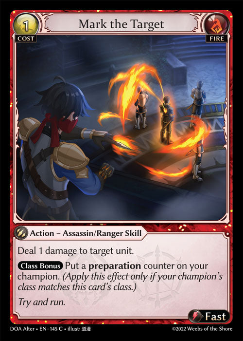 [145]【EN】【FOIL】Mark the Target【DOAAlter】[C][Fire]